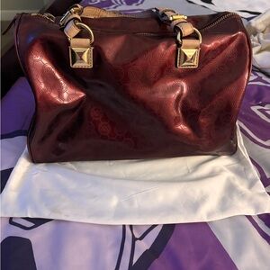 Michael Kors Maroon/ Burgundy Metallic Large Handbag NWOT